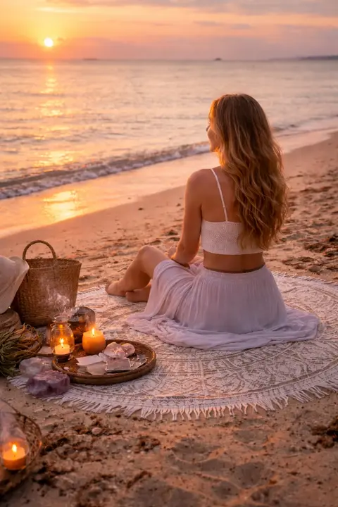 Auraya am Strand